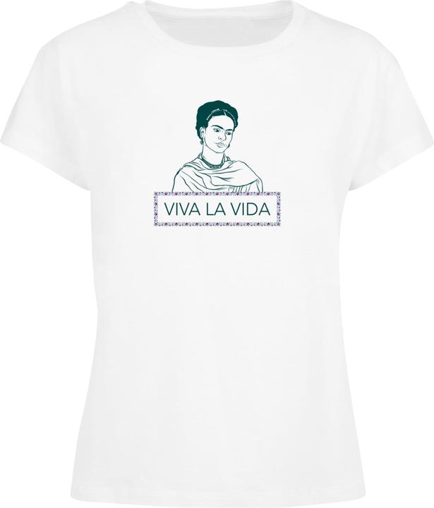 Produktbild Merchcode Ladies Frida Kahlo - Viva la Vida Box Tee - 118631 (L)