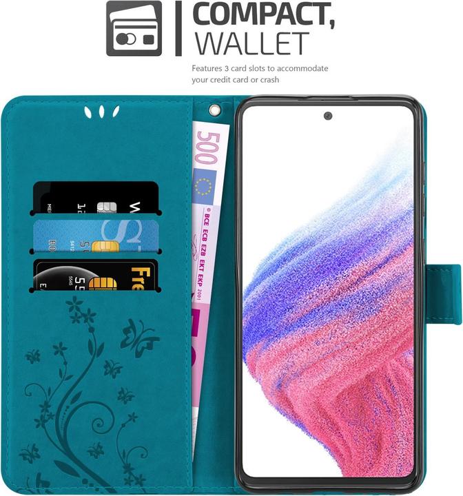 Actual product image Cadorabo Flower Book Case for Samsung Galaxy A53 5G (Samsung Galaxy A53 5G)