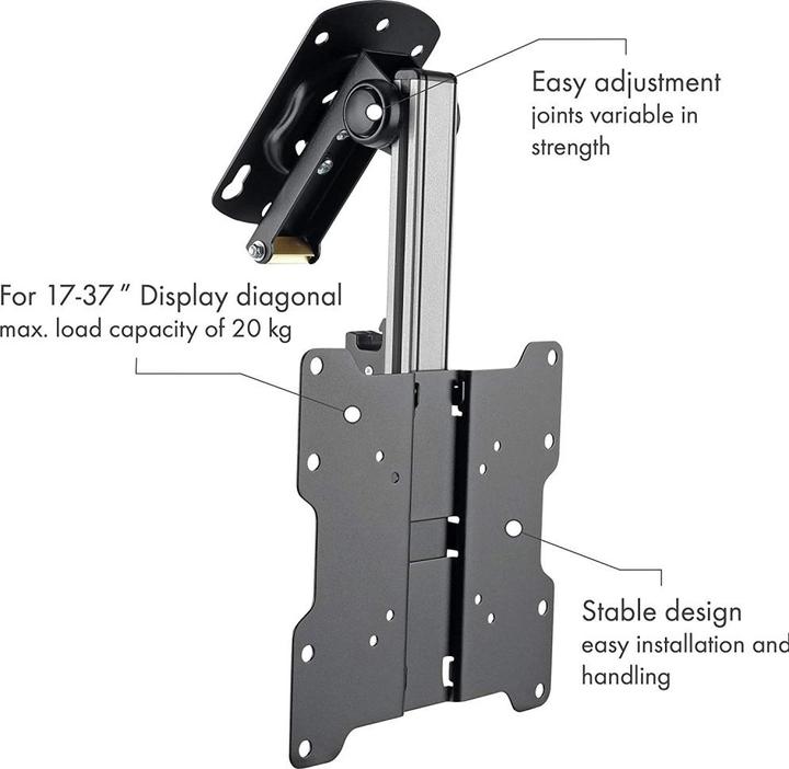 Actual product image Techly Ceiling Mount Foldable and Retractable for LCD TV LED 17-37" (Various)