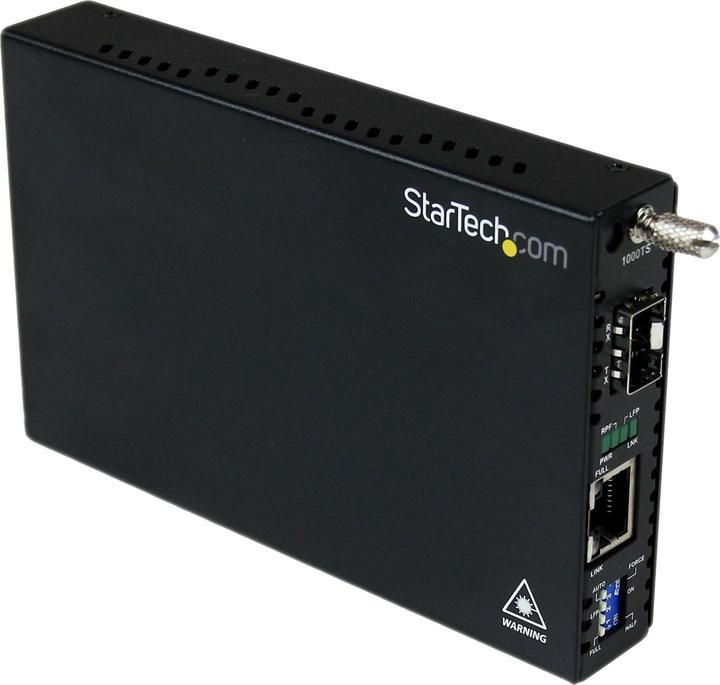 Produktbild StarTech Gigabit Ethernet LWL / Glasfaser Medienkonverter mit SFP - 1000 Mbit/s Multimode Gigabit Etherne...