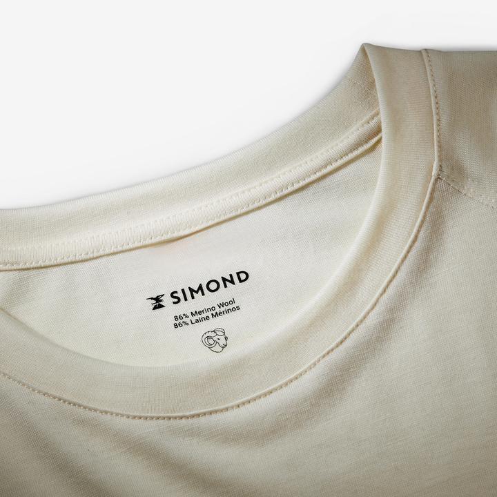 Image du produit Simond T-shirt manches longues en laine mérinos homme, Merino Resist undyed (S)