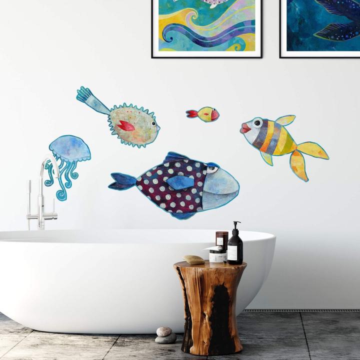 Produktbild Trenddeko Blanz - Fische im Meer (70 x 53 cm)