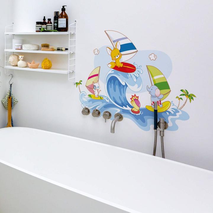 Actual product image Trenddeko The four animal friends - water games (60 x 43 cm)