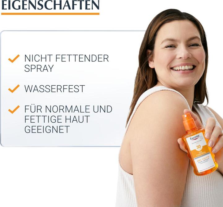 Produktbild Eucerin SUN Body Spray Sensitive Protect Transparent LSF 30 (Sonnenspray, SPF 30, 200 ml, 208 g)