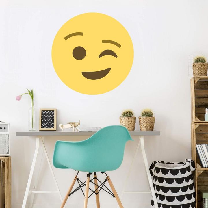 Produktbild Emojione Emoji Winking Face (100 x 100 cm)