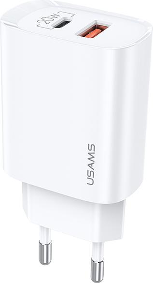 Immagine prodotto Usams Ład. siec. 1xUSB-C+1xUSB T35 20W (solo testa) PD3.0 +QC3.0 Ricarica rapida czarny/nero CC121TC02 (20 W)