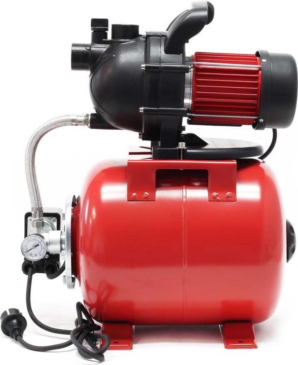 Actual product image Wiltec Domestic Water Pump with 1000W, 3500l/h, Pump Control, 19l Pressure Tank and Pressure Switch (Domestic water pump)