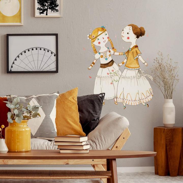 Image du produit Trenddeko Fille hippie (40 x 49 cm, 80 x 97 cm, 100 x 121 cm, 60 x 73 cm)