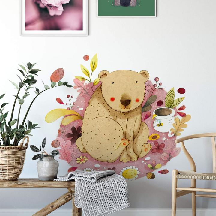 Produktbild Trenddeko Bär mit Honigtopf (80 x 72 cm)