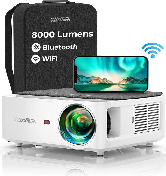 Yaber V6 Heimkino Projektor (Full HD, 8500 lm, 1.5:1)
