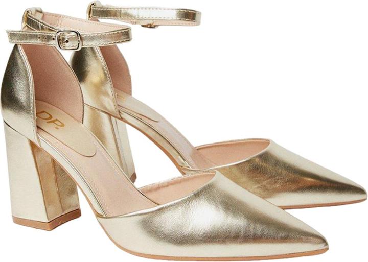 Actual product image Dorothy Perkins Womens/Ladies Blanche Pointed Ankle Strap High Block Heel Court Shoes (37)