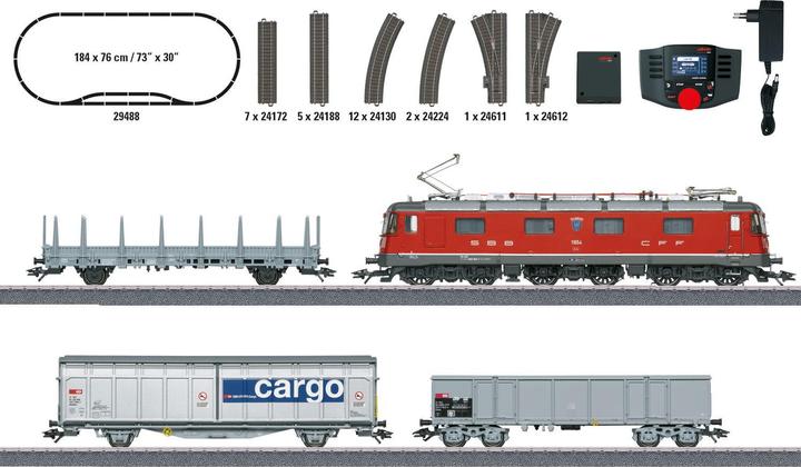Image du produit Märklin Coffret de démarrage numérique train de marchandises suisse avec Re 620 (Piste H0)