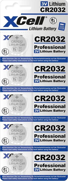 XCell Set of 10 lithium button cell CR2032, 3V / 220mAh (10 pcs., CR2032, 220 mAh)