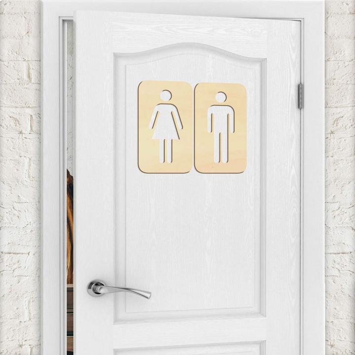 Actual product image Trenddeko Toilet sign 01 (10 x 6 cm)