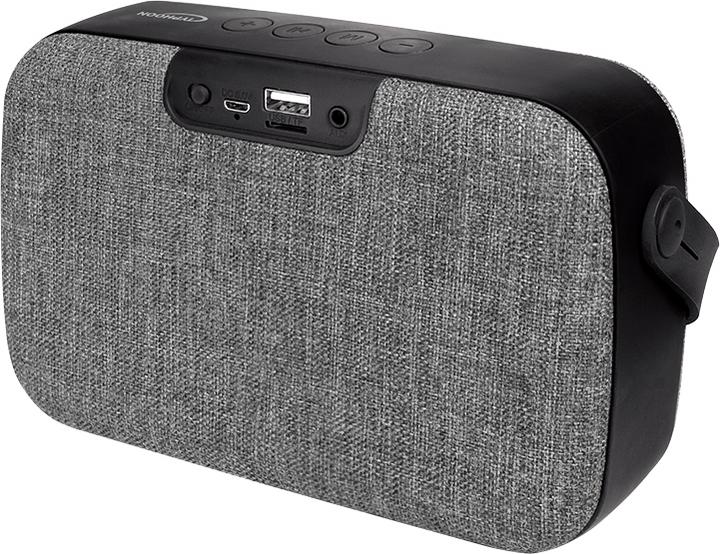 Produktbild LogiLink Typhoon Speaker, portable, Xlarge, BT 4.2, fabric covering, blacksilver (4 h, Batteriebetrieb)
