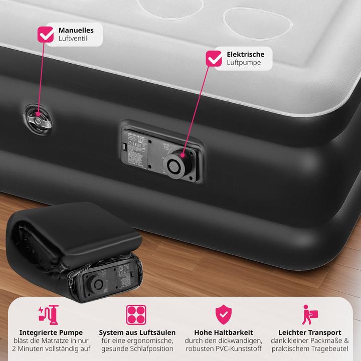 Actual product image tectake Inflatable Mattress AirDreams with Electric Pump