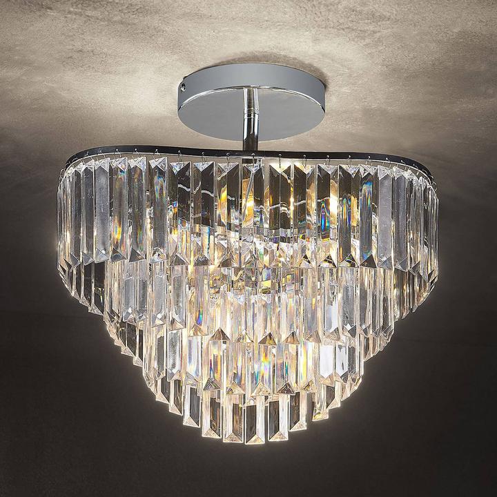 Image du produit Lindby Volina plafonnier avec tenture étincelante (37 cm)