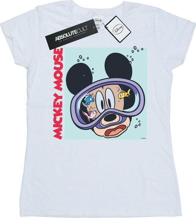 Actual product image Disney Womens/Ladies Mickey Mouse Under Water Cotton T-Shirt (S)