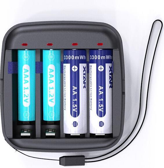 Image du produit Xtar BC4 Chargeur de batterie pour R03 / AAA et R6 / AA Li-Ion 1 5V / NiMH rechargeables (1 pcs, AAA, AA, Piles rechargeables + chargeur)