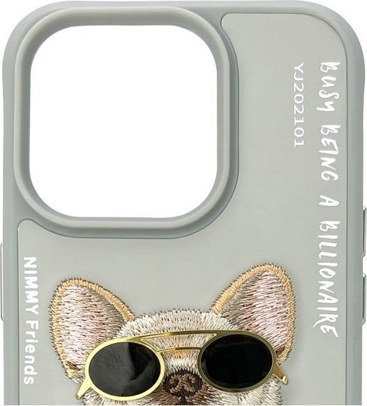 Produktbild Nimmy case iPhone 15 Pro Max 6.7" gray Glasses Cool Dog (Apple iPhone 15 Pro Max)
