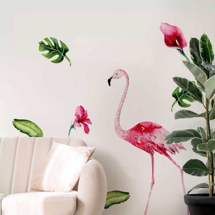 Immagine prodotto Trenddeko Set fenicottero tropicale 01 (54 x 100 cm, 21 x 40 cm, 33 x 60 cm, 65 x 120 cm, 43 x 80 cm)