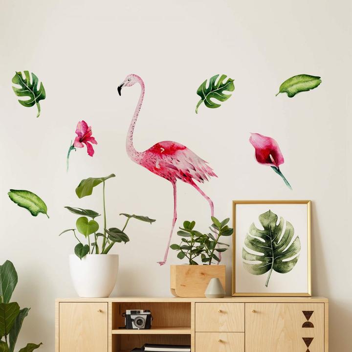 Immagine prodotto Trenddeko Set fenicottero tropicale 01 (54 x 100 cm, 21 x 40 cm, 33 x 60 cm, 65 x 120 cm, 43 x 80 cm)