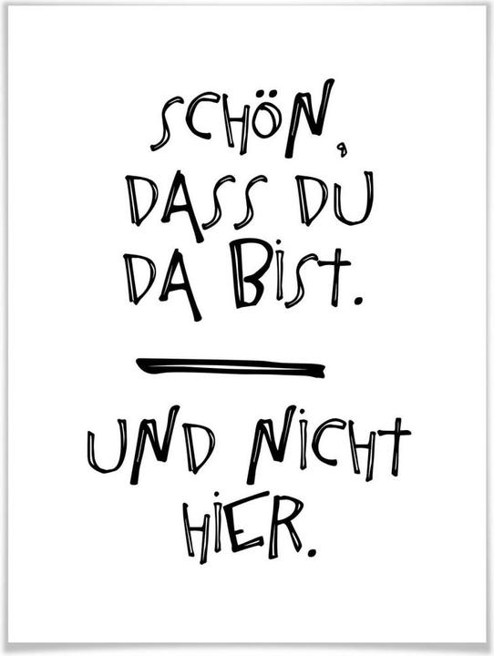 Produktbild Trenddeko Schön, dass du da bist (60 x 80 cm)
