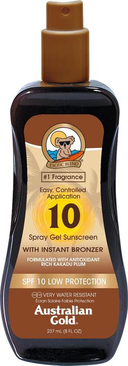 Australian Gold Gel mit Bronzer (Sonnenspray, Sonnengel, Bis SPF 10, 237 ml)