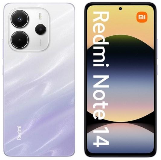 Actual product image Xiaomi Redmi Note 14 (128 GB, Mist Purple, 6.67", Hybrid Dual SIM, 108 Mpx, 4G)