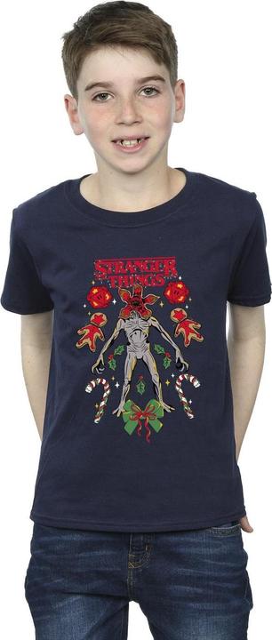 Immagine prodotto Netflix Stranger Things Christmas Demogorgon Maglietta Ragazzi (140, 146)