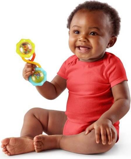Actual product image Bright Starts Rattle & Shake Barbell™, green