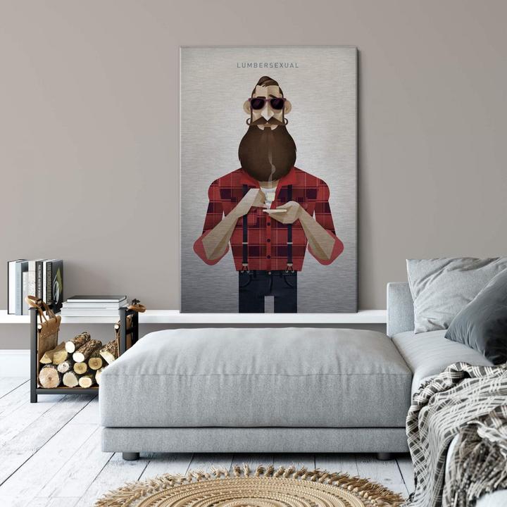 Immagine prodotto Trenddeko Effetto Argento - Lumbersexual (75 x 120 cm)