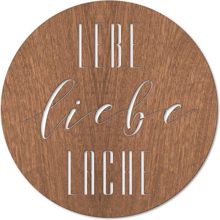 Produktbild Trenddeko Lebe Liebe Lache (60 x 60 cm, 30 x 30 cm, 50 x 50 cm, 40 x 40 cm)