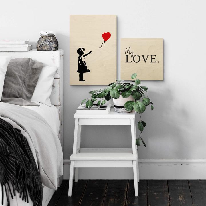 Produktbild Trenddeko Girl with the red balloon (40 x 60 cm)