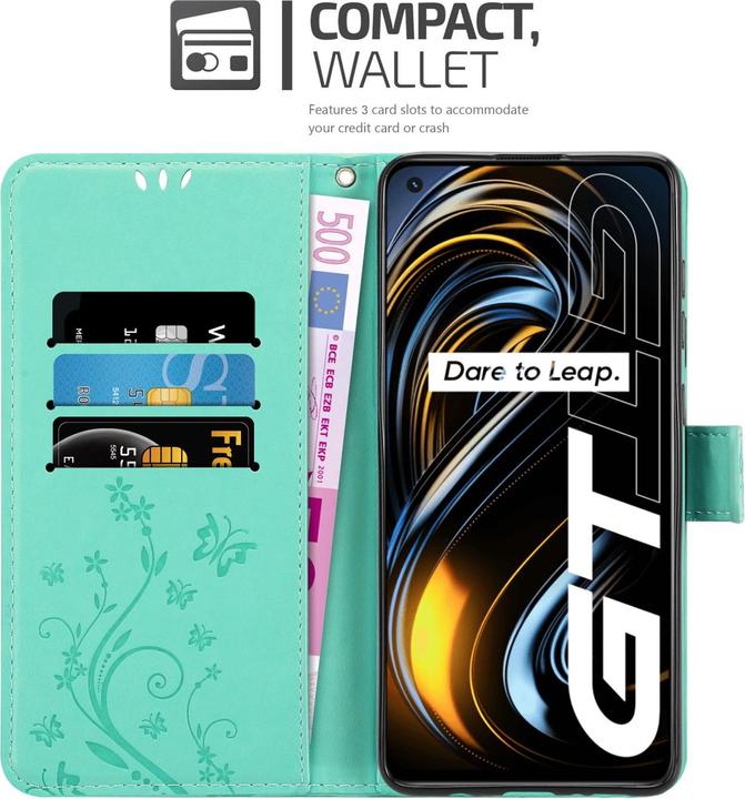 Productafbeelding Cadorabo Bloem Boek hoesje voor Realme GT / GT Neo 2T / Q3 PRO (Realme GT Neo 2T, Realme Q3 Pro 5G)