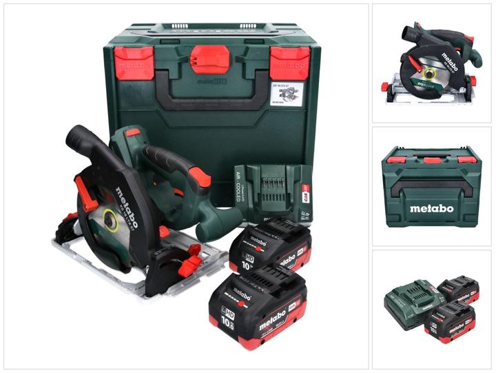 Image du produit Metabo KS 18 LTX 57 Scie circulaire portative sans fil 18 V 165 x 20 mm ( 601857840 ) + 2x 10,0 Ah