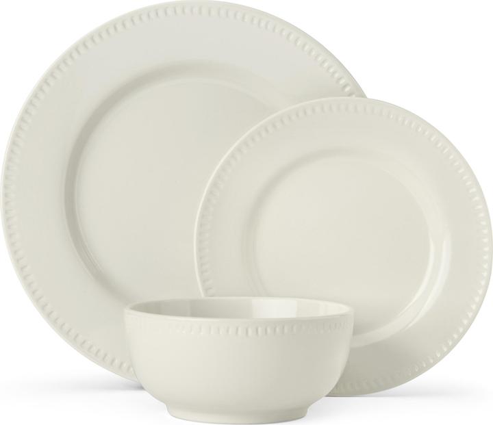 Immagine prodotto Mikasa Set da pranzo in gres Cranborne 12 pezzi, crema (12 Pezzo/i)