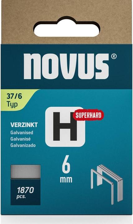 Produktbild Novus Feindrahtklammern H 37 6mm Super Hard
