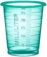 Actual product image Ampri Medicine cups 30 ml green carton 9000 pieces sub-packed to 90 bags a 100 pieces/bag (90 x)