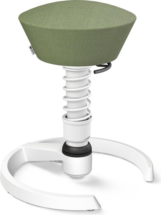 Produktbild Aeris Bürohocker Swopper 101STWHWH weiss/grün, mit Gleiter