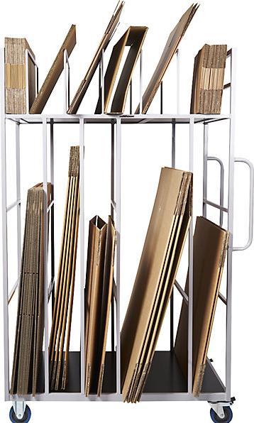 Actual product image Matador Cardboard box trolley, mobile, for folded cardboard boxes, 4 swivel castors, 2 (150 kg)