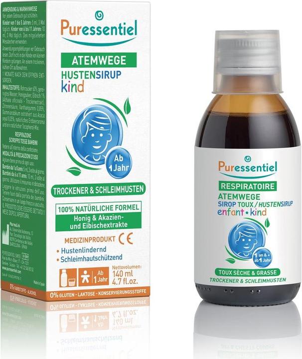 Produktbild Puressentiel Atemwege Hustensirup Kind, 140 ml (1 Stück)