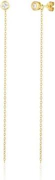 Immagine prodotto JVD Orecchini lunghi 2in1 placcati oro con zircone SVLE1848X75GO00