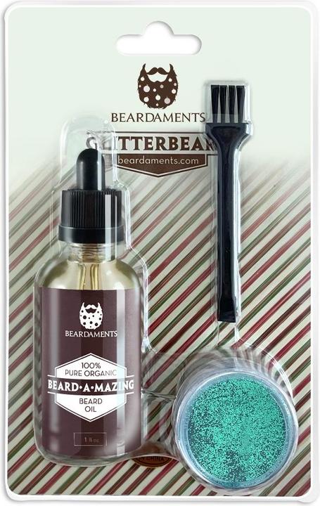 Actual product image Beardaments Glitter Beard Green (30 ml)