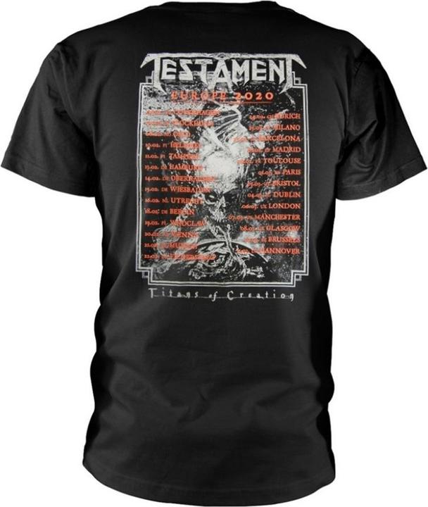 Immagine prodotto Testament Titans Of Creation Europe 2020 Tour Maglietta Adulto Unisex (L)