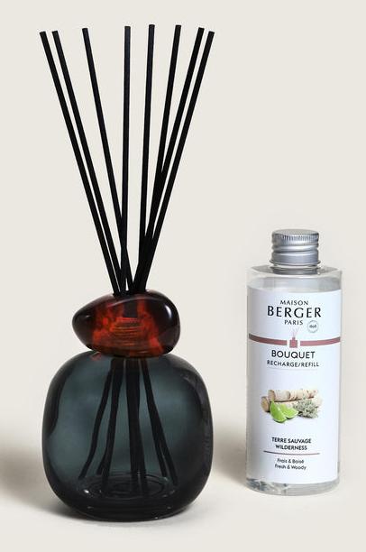 Actual product image Maison Berger Duftstäbchen Minéral + 180 ml Terre Sauvage, Schwarz (180 ml)
