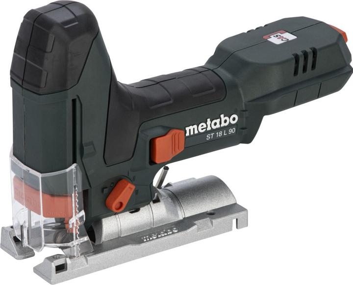2x jigsaw blades, Hexagon wrench, Chip protection plate, metaBOX 145 L, Suction socket, Protective glass, without charger, without battery pack