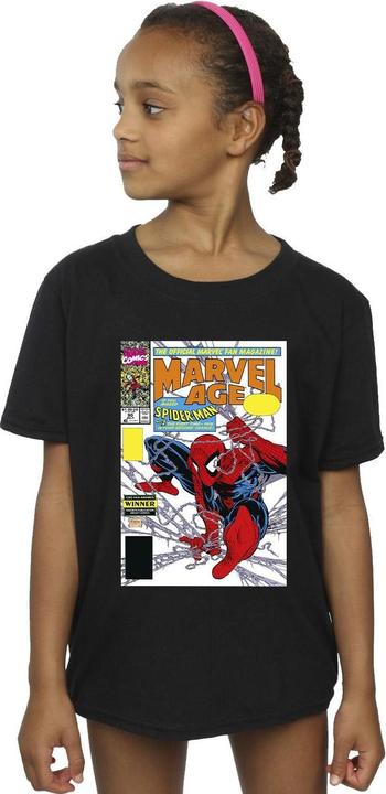 Actual product image Girls Spider-Man Age Comic Cover Cotton T-Shirt (152, 158)