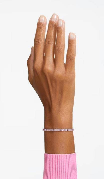 Image du produit Swarovski Matrix Tennis Bracelet rond rose (15.50 cm, Métal Swarovski)