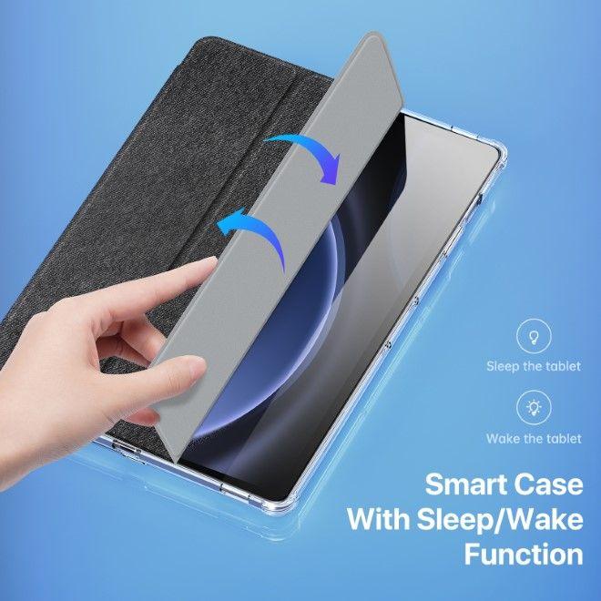 Actual product image Dux Ducis Unid Series Leather Bookcover Cover (Galaxy Tab S9 FE, Galaxy Tab S9)